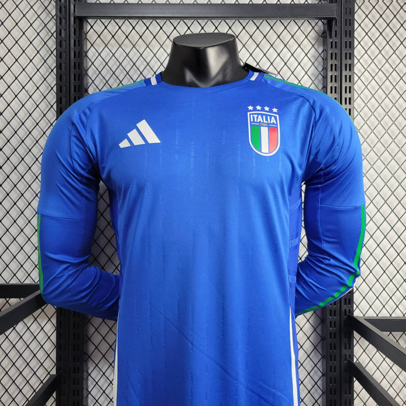 Camisa Itália Home Manga Comprida 24/25 - Adidas Jogador Masculina