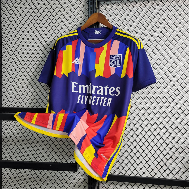 Camisa Lyon Away II 23/24 - Adidas Torcedor Masculina - Lançamento