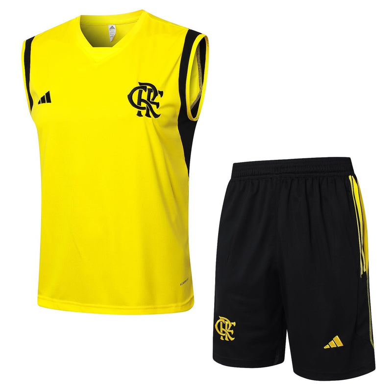 Conjunto de Treino Flamengo Amarelo 24/25 - Regata/Short