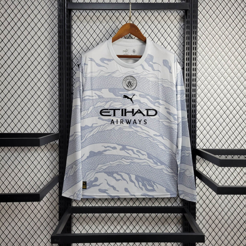 Camisa Manchester City Ed Especial Manga comprida 24/25 - Versão Torcedor