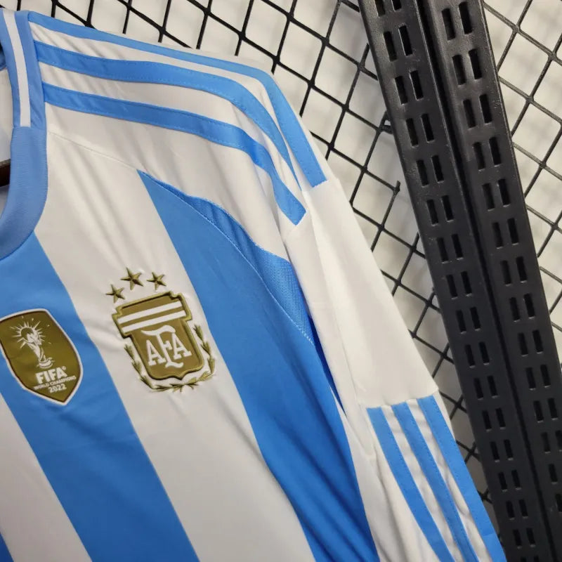 Argentina Home + Patch 24/25 - Adidas Torcedor Manga Comprida