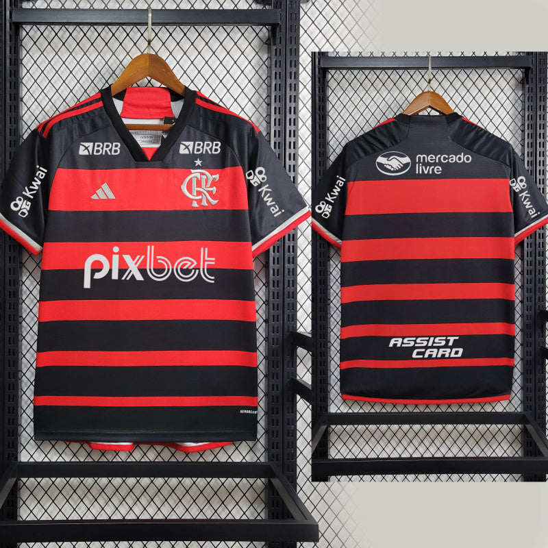 Camisa Flamengo Home + Patrocínios 24/25 - Versão Torcedor